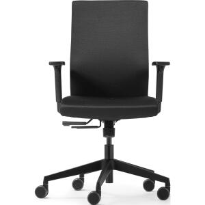 Bürodrehstuhl to-Strike, schwarz, komfortable, höhenverstellbare Vollpolsterrückenlehne, mit Armlehnen.
