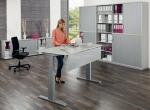 Sitz-/Stehschreibtisch 1600 mm, Dekor: buche, Modell...