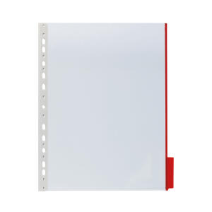 Sichttafel A4 Hartfolie rot Beutel = 5 Stück