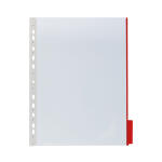 Sichttafel A4 Hartfolie rot Beutel = 5 Stück