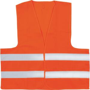 Warnweste, Einheitsgröße, orange, Polyester bei 40°C waschbar (max. 25x)