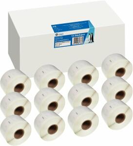 Etiketten 36 x 89 mm, kompatibel Dymo 99012/S0722400, schwarz auf weiß