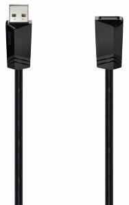 USB Verlängerungskabel, A-Stecker- A-Kupplung, 5 m, grau