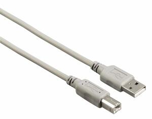 USB Anschlusskabel A-Stecker-B-Stecker, 1,5 m, grau