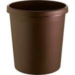 helit Papierkorb mit Rand, 18 l, braun, hochwertiger und...