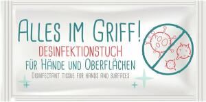 Desinfektionstücher, 20er Box, gegen behüllte Viren wie Corona und Grippeviren