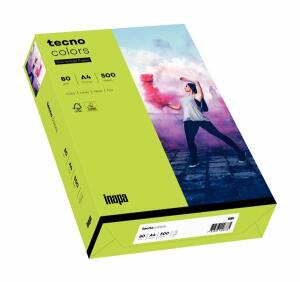 Kopierpapier, Tecno Colors, A4, 80 g/qm, leuchtgrün, 1 Packung = 500 Blatt
