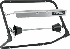 Putztuchspender Wandhalter, für Rollen bis  40 cm Breite, schwarz, Metall, 375 x 500 x 265 mm