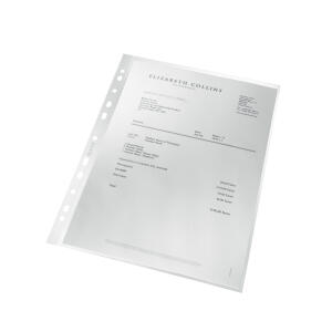 Prospekthülle Recycle, A4, transparent, 100 my, genarbt, PP, oben offen, Packung á 100 Stück