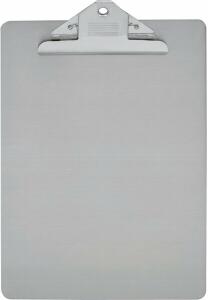 Schreibplatte MAULsteel, Edelstahl, A4 hoch, Klemme an der kurzen Seite, 220 x 330 x 35 mm, abgerundete Kanten