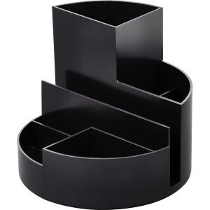 MAULrundbox Recycling, schwarze Oberfläche, matt, 6 Fächer