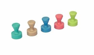 Neodym Kelgelmagnet Ø 12mm x 16 mm, 10er Set, Haftkraft 1,5kg, farbig sortiert