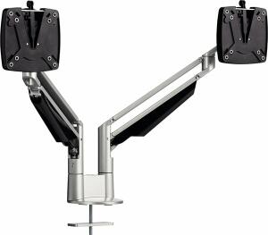 Monitorarm Clu Duo C, 2 Bildschirme 2-7 kg, für 27", Tischbefestigung: 10-50 mm, Reichweite: 333 mm