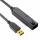 aktives USB-2.0 Verlängerungskabel, schwarz, 6 m, 480Mbps und 0,5A (max. 2,5W), USB-A Stecker auf USB-A Buchse, verriegelbar