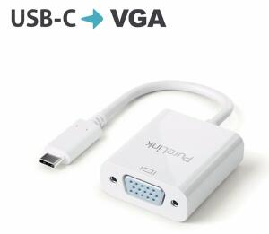 Adapter iSerie, USB-C auf VGA, weiß, 0,10 m,  4K60Hz