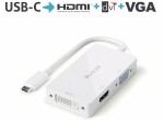Adapter iSerie, USB-C auf Multiport, DVI mit FullHD, VGA...