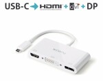 Adapter iSerie, USB-C auf Multiport: DVI mit FullHD, DP...