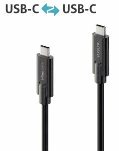 USB-C Kabel iSerie, USB-C auf USB-C, 3.1, Gen 1, 5Gbps, schwarz, 2,0 m