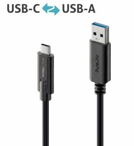 USB-C Kabel iSerie, USB-C auf USB-A, 3.1, Gen 2, 10Gbps, schwarz, 0,5 m