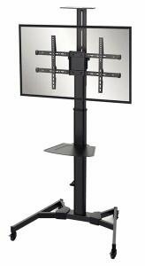 PureMounts® TV Standfuß , mobil, Display bis 70", stufenlos höhenverstellbar mit Handkurbel (zwischen 1285 mm und 1605 mm), schwarz