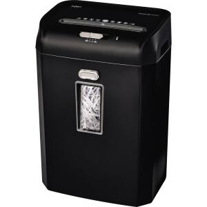 Aktenvernichter ProMax RES823, schwarz, P-2, Streifenschnitt 6 mm, 8 Blatt, Auffangvolumen 23 Liter, vernichtet Dokumente, Heft-/Büroklammern und Kreditkarten
