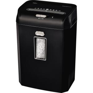 Aktenvernichter ProMax REX823, schwarz, P-4, Partikelschnitt 4 x 40 mm, 8 Blatt, Auffangvolumen 23 Liter, vernichtet Dokumente, Heft-/Büroklammern und Kreditkarten