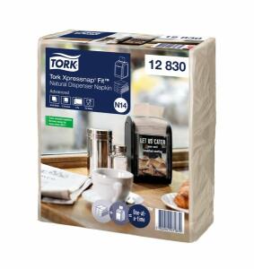 Spenderserviertte, natur, 2-lagig, 10,7 x 8,3 cm, N14 System.