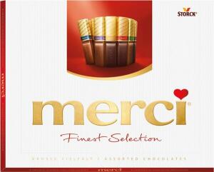 merci Finest Selection, Große Vielfalt, 250 g, gefüllte und nicht gefüllte Schokoladen-Spezialitäten