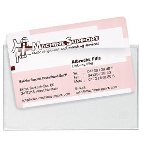 Visitenkartentasche/Beschriftungsfens. Innen: 90x57mm, Außern: 95x60mm sk