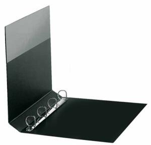 Ringbuch, A4, PVC-Folie, 4-D-Ring 25mm, schwarz