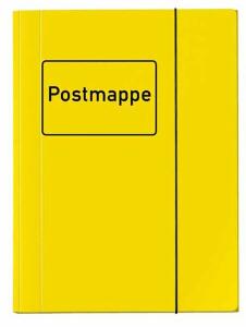 Sammelmappe mit Aufdruck Postmappe, A4, gelb