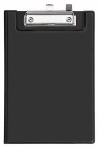 Clipboard, A5, schwarz, mit flexibler Metallstiftschlaufe