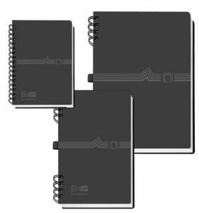 Telefonringbuch mit Spiralbind, A7, schwarz