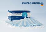 Medizinische Mund-Nasen-Maske, weiß/blau,...