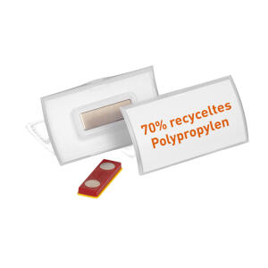 Durable Namensschild 40x75 mm Magnet verdrehsicher 70% recycled PP