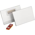 Durable Namensschild 54x90mm 25St tr mit Magnet verdrehsicher