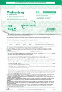 RNK Mietvertrag Universal DIN A4 SD mit Übergabeprotokoll 4x2Bl 10St