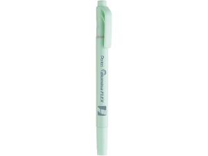 Pentel Textmarker m. 2 Spitzen 1.5 - 3.5mm und 1mm, pastelhellgrün