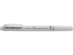 Pentel Textmarker m. 2 Spitzen 1.5 - 3.5mm und 1mm, pastellgrau