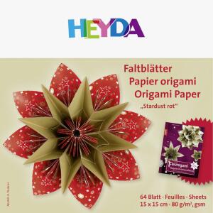 HEYDA 204875557Faltblätter Curlie 15 x 15 cm rot