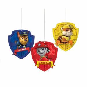 Wabenball PAW PATROL  17cm Papier 3er, Amscan
