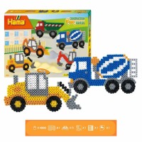 Geschenkpackung Baufahr-  zeuge 4000 Bügelperlen