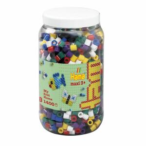 Maxiperlen ca. 1400 Stück  Volltonmix in Dose