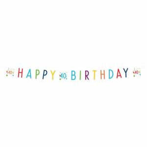 Papiergirlande 180x14cm  Konfetti Birthday 40, Amscan