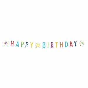 Papiergirlande 180x14cm  Konfetti Birthday 70, Amscan