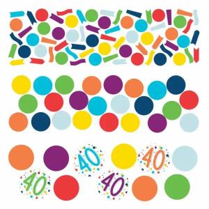 Konfetti Zahl 40 34g  Confetti Birthday, aus Papier,, Amscan