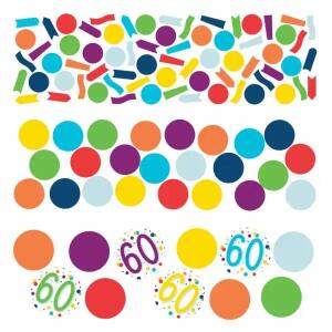 Konfetti Zahl 60 34g  Confetti Birthday, aus Papier,, Amscan