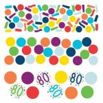 Konfetti Zahl 80 34g  Confetti Birthday, aus Papier,, Amscan