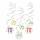 Dekospiralen Confetti  Birthday Zahl 70 61cm 6er, aus Papier,, Amscan