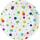 Pappteller Konfetti  23cm 8er, Confetti Birthday,, Amscan